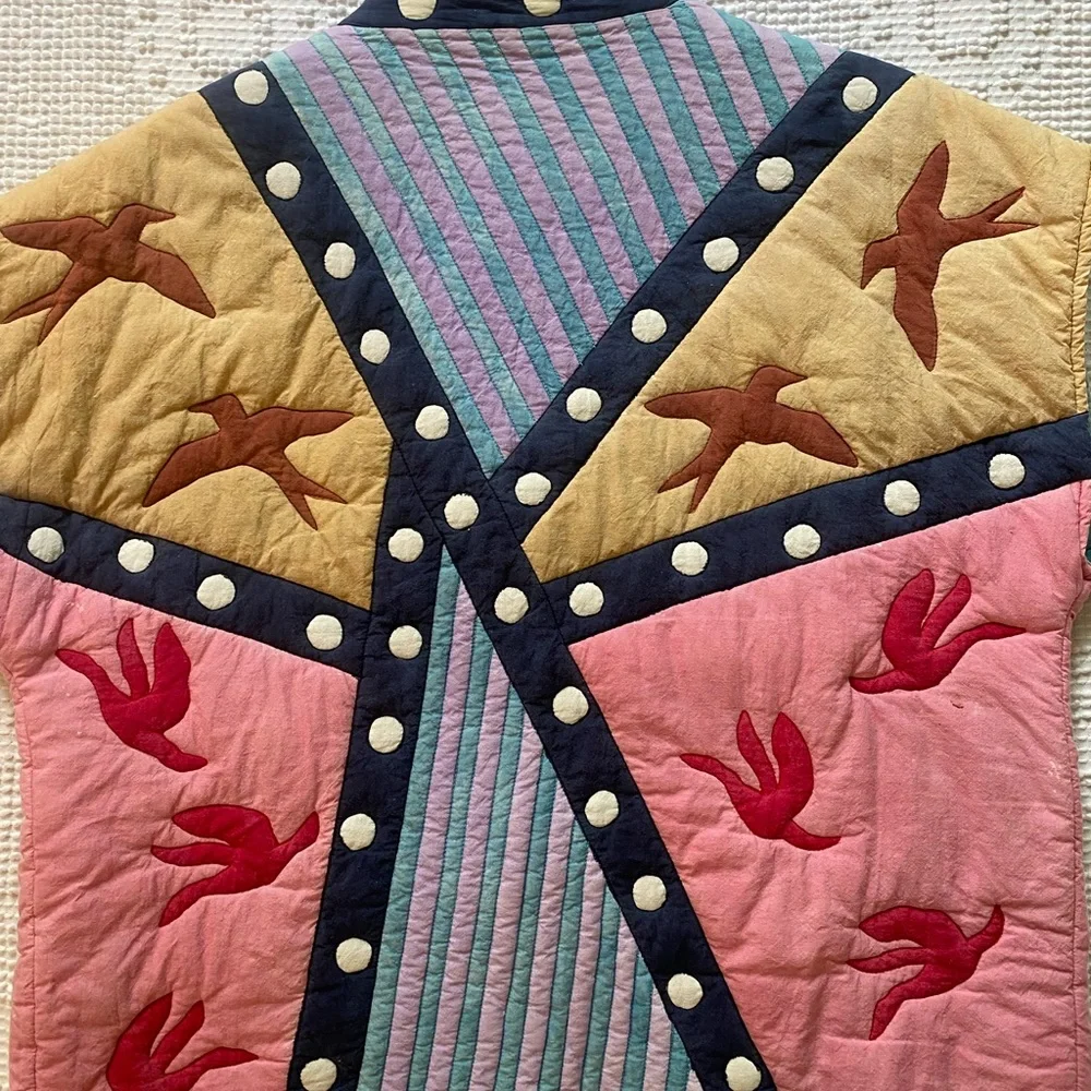 Vintage Couture‎ Colorblock Quilted Vest - Picture 5 of 16